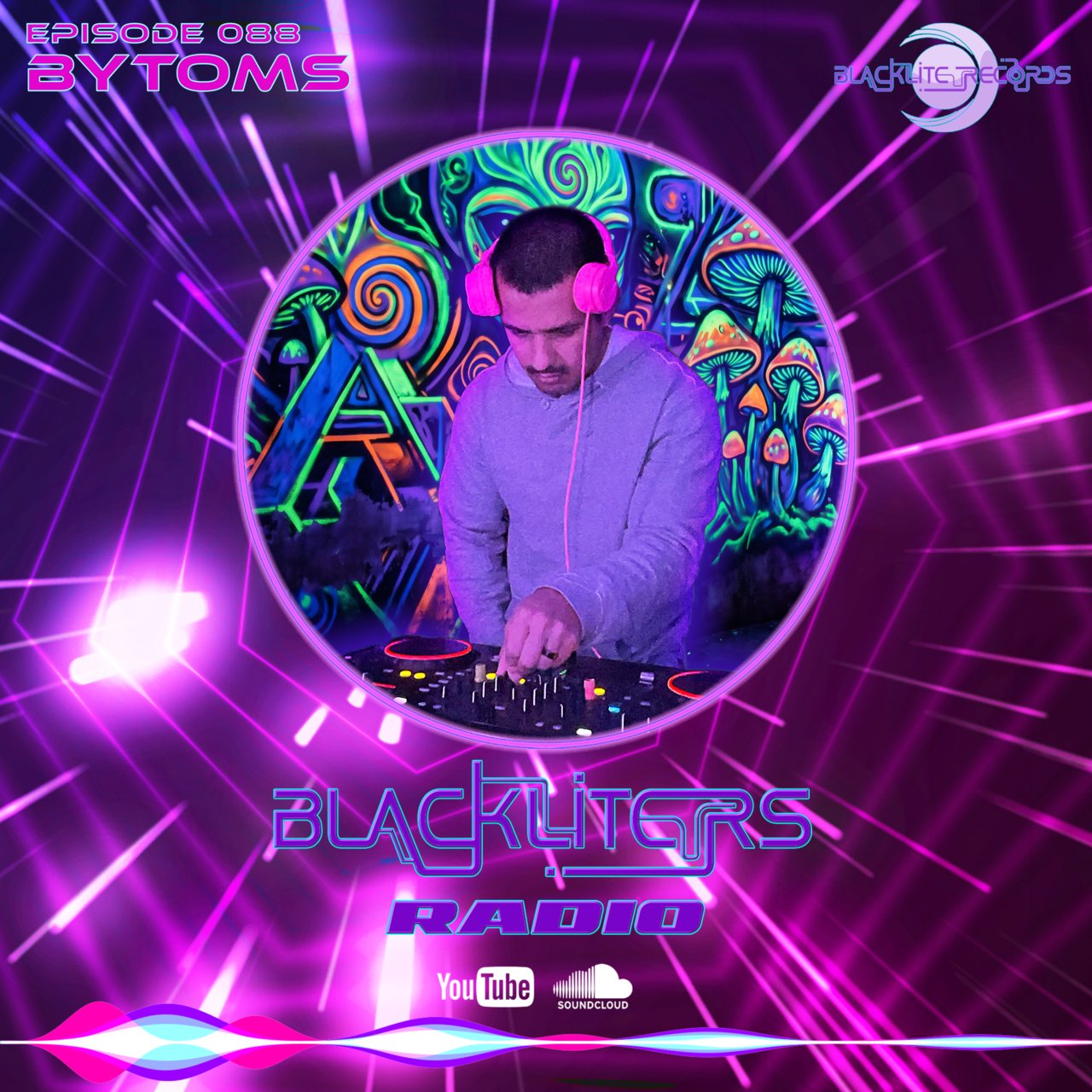 Blackliters Radio #088 "BYTOMS" [Psychedelic Trance Radio] - Cover Design